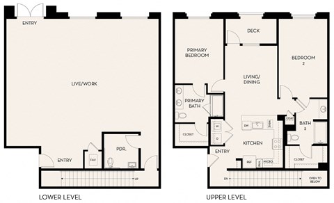 Floor plan for 2 beds, 2 baths, 2631 sqft